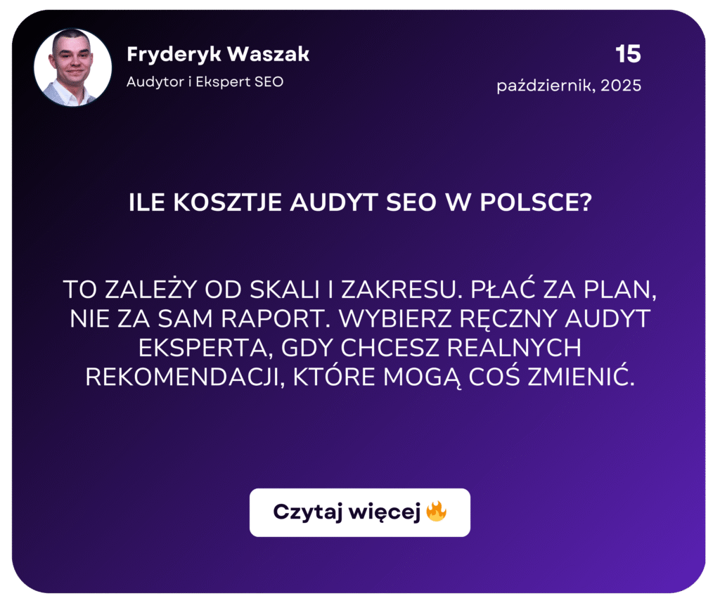 Audyt seo cennik