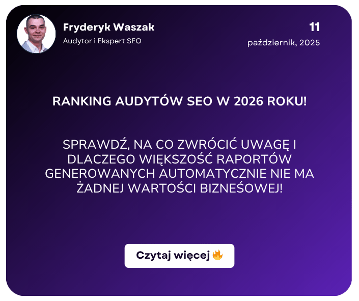 Ranking audytów SEO